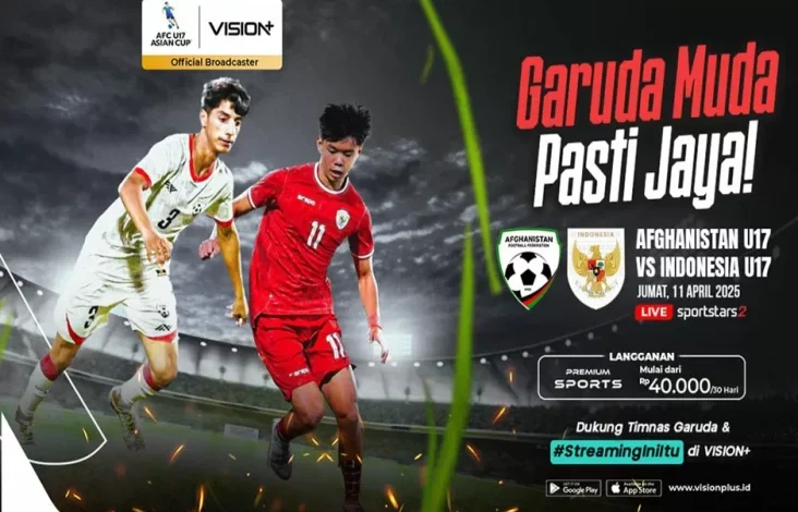 Semangat Terus Menyala! negara tanah Afghanistan vs Indonesia Streaming di dalam pada VISION+