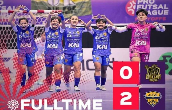 Turnamen Futsal Profesional Putri 2025: KLN Angels Digebuk Alive FC 0-2