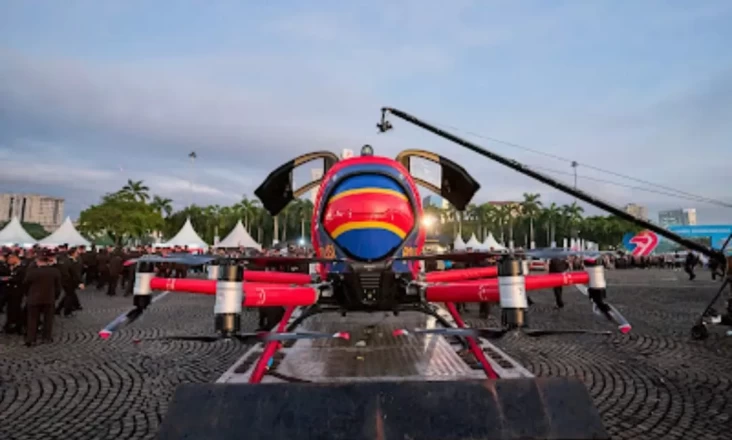 Membedah Teknologi EHang 216-S, Drone Patrol Otonom di Perayaan HUT Bhayangkara POLRI Ke-79