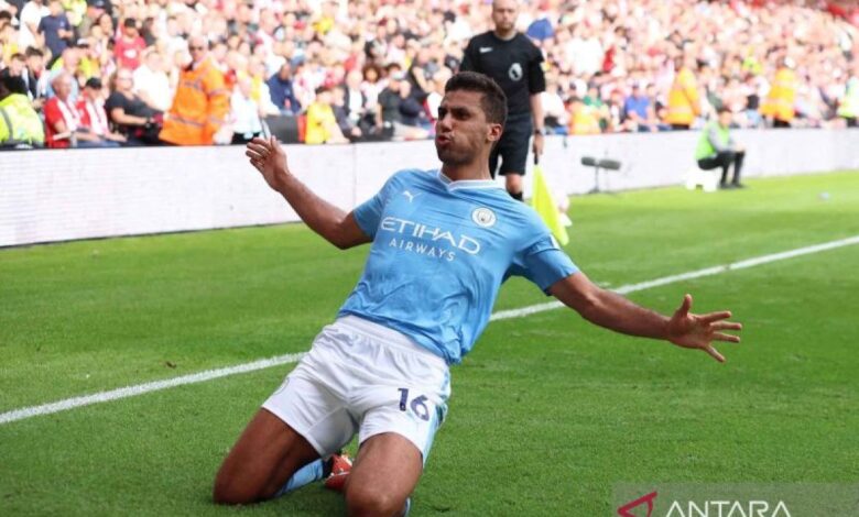 Lawan Tottenham, Rodri kembali mampu bermain untuk Manchester City