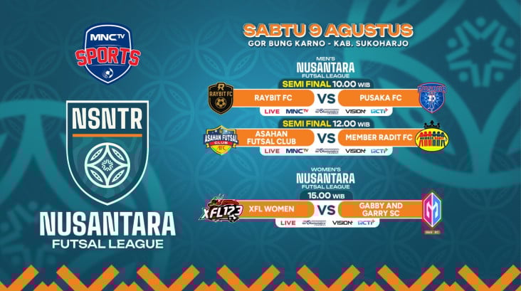MNCTV Tayangkan Laga Semifinal juga Final Nusantara Futsal League 2025