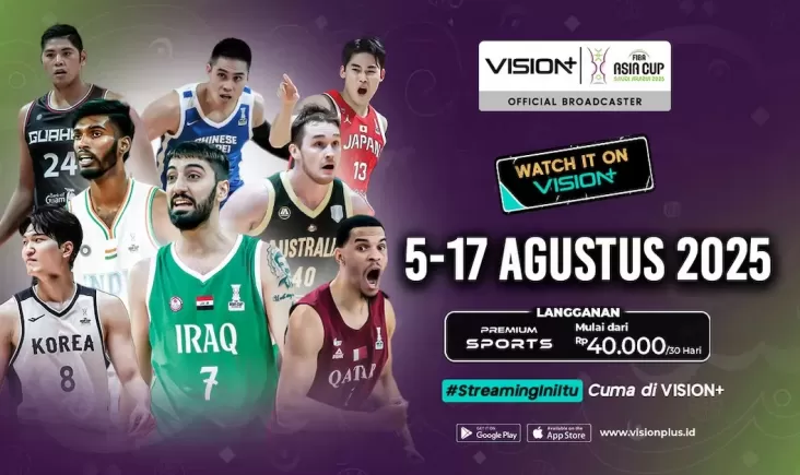 Streaming FIBA Asia Cup 2025, Hal ini adalah Jadwal dan juga juga Link Streaming pada VISION+