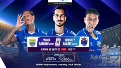 Persib Bandung Hadapi Lion City Sailors, Hal ini Link Nonton Streaming pada VISION+