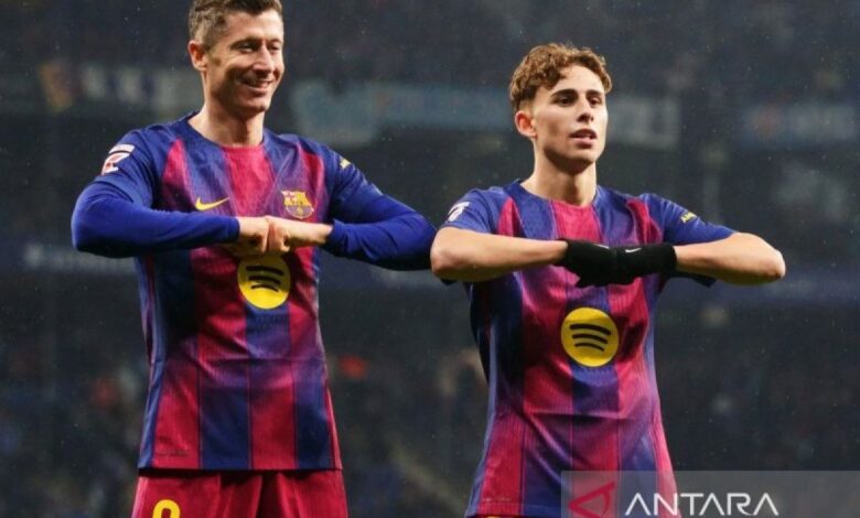 Gol Olmo juga juga Lewandowski bawa Barcelona menang 2-0 berhadapan dengan Espanyol